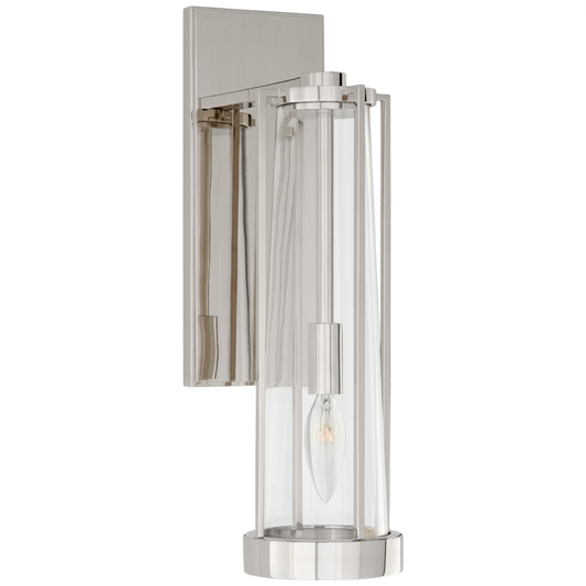 Calix Wall Sconce, 1-Light, Bracketed, Polished Nickel, Clear Glass, 16"H (TOB 2275PN-CG CPYTR)