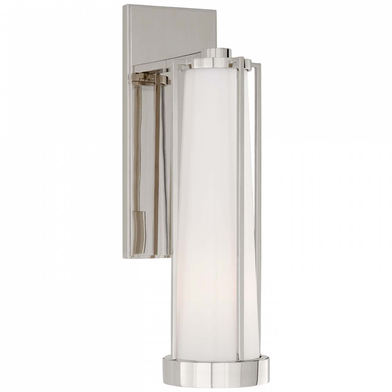 Calix Wall Sconce, 1-Light, Bracketed, Polished Nickel, White Glass, 16"H (TOB 2275PN-WG CPYTT)