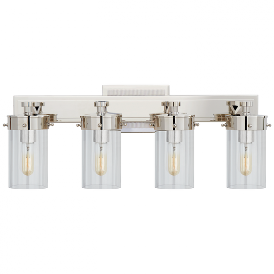 Marais Bath Wall Sconce, 4-Light, Polished Nickel, 8"H (TOB 2316PN-CG CLV53)