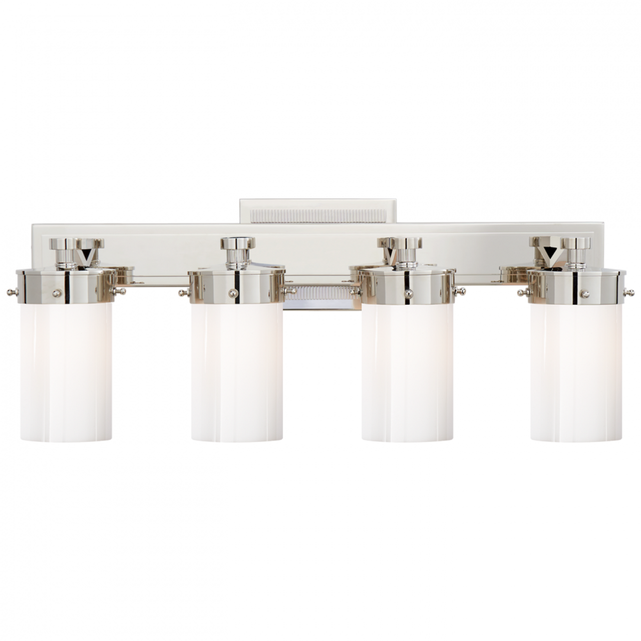 Marais Bath Wall Sconce, 4-Light, Polished Nickel, 8"H (TOB 2316PN-WG CLV54)