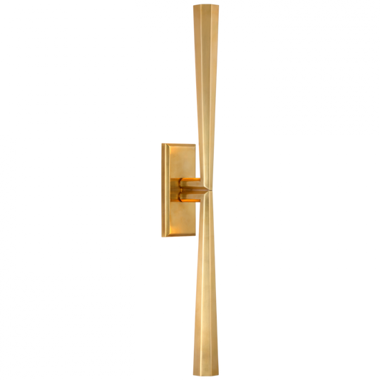 Galahad Linear Wall Sconce, 1-Light, LED, Hand-Rubbed Antique Brass, 25"H (TOB 2716HAB CU0EX)