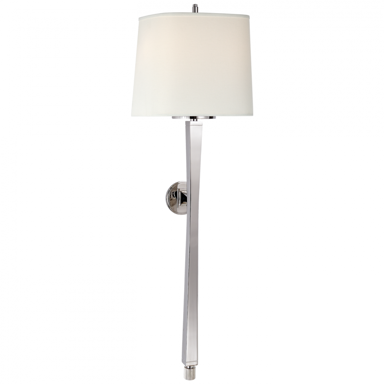 Edie Baluster Baluster Sconce, 2-Light, Polished Nickel, Linen Shield Shade, 32.75"H (TOB 2741PN-L D06Q7)