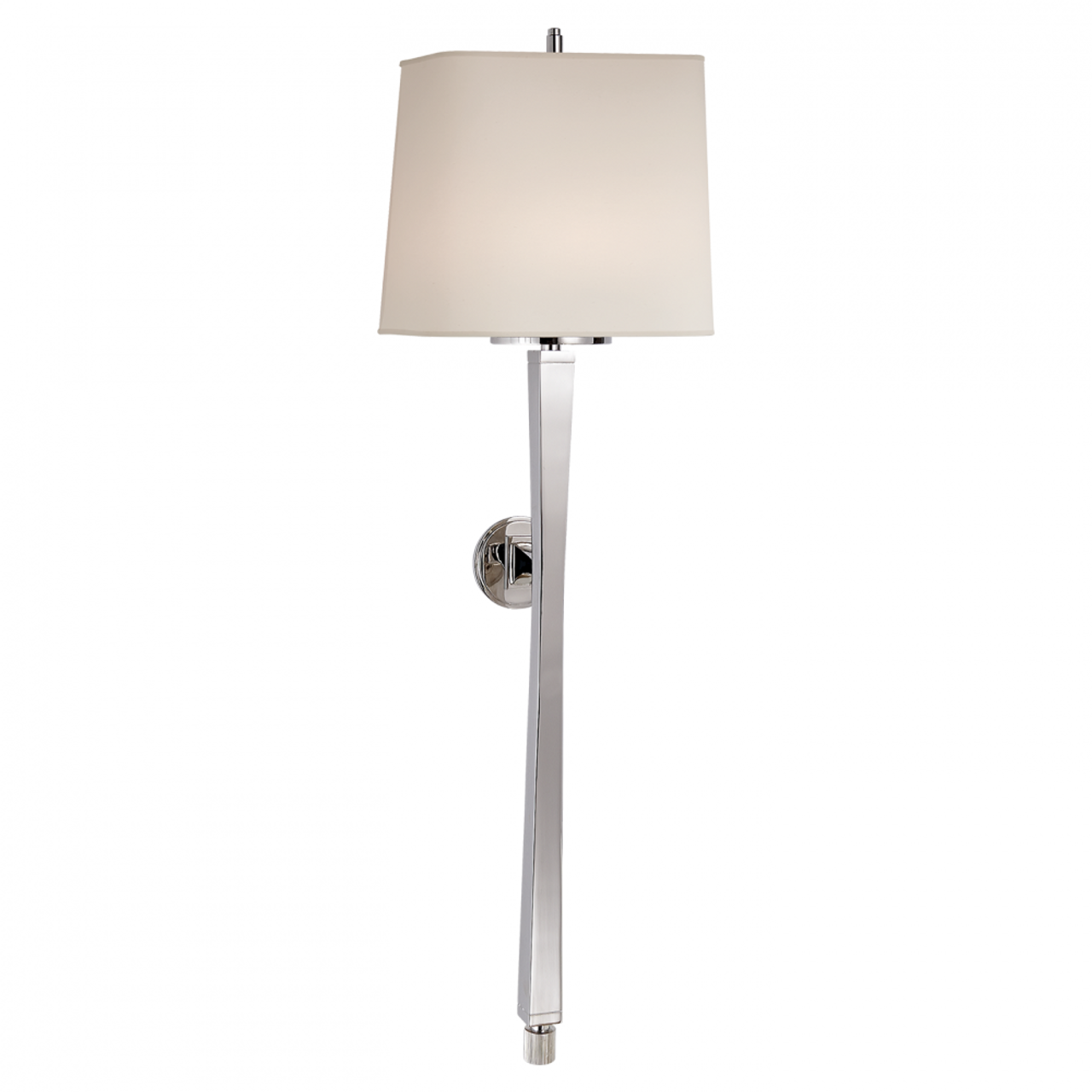 Edie Baluster Wall Sconce, 2-Light, Polished Nickel, Natural Paper Shade, 32.75"H (TOB 2741PN-NP 2R441)