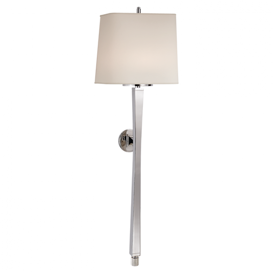 Edie Baluster Wall Sconce, 2-Light, Polished Nickel, Natural Paper Shade, 32.75"H (TOB 2741PN-NP 2R441)