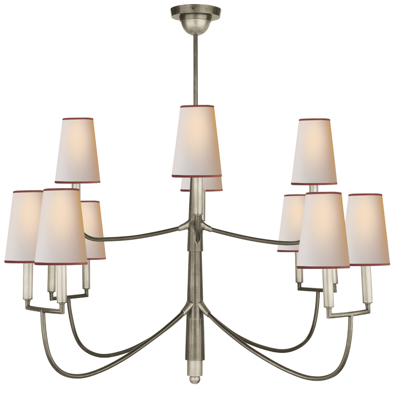 Farlane Chandelier, 12-Light, Antique Nickel, 48"W (TOB 5017AN-NP/RT 2D0CP)