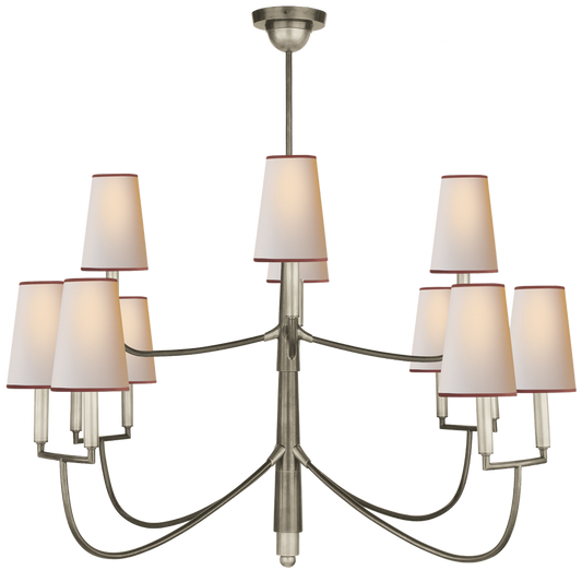 Farlane Chandelier, 12-Light, Antique Nickel, 48"W (TOB 5017AN-NP/RT 2D0CP)