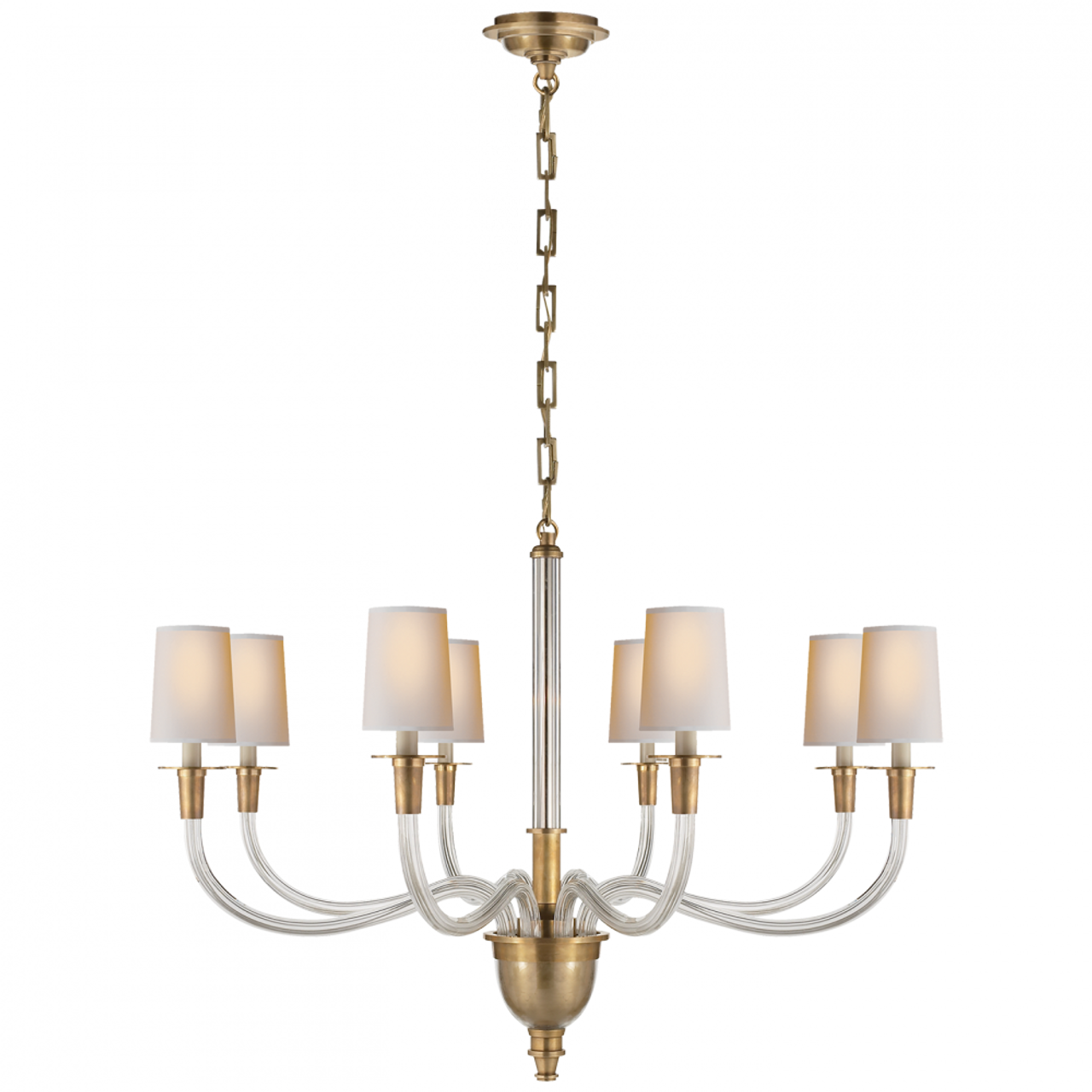 Vivian Chandelier, 8-Light, Hand-Rubbed Antique Brass, 36"W (TOB 5032HAB-NP 2K1Q7)