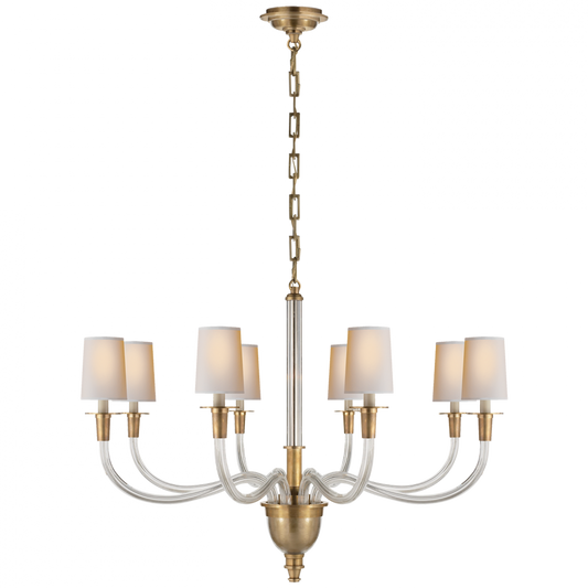 Vivian Chandelier, 8-Light, Hand-Rubbed Antique Brass, 36"W (TOB 5032HAB-NP 2K1Q7)