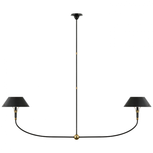 Turlington XL Linear Chandelier - Hand-Rubbed Antique Brass and Bronze