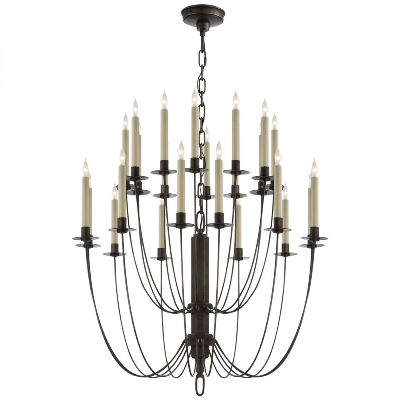 Erika Chandelier, 24-Light, Aged Iron, 28.75"W (TOB 5205AI 2K0U1)