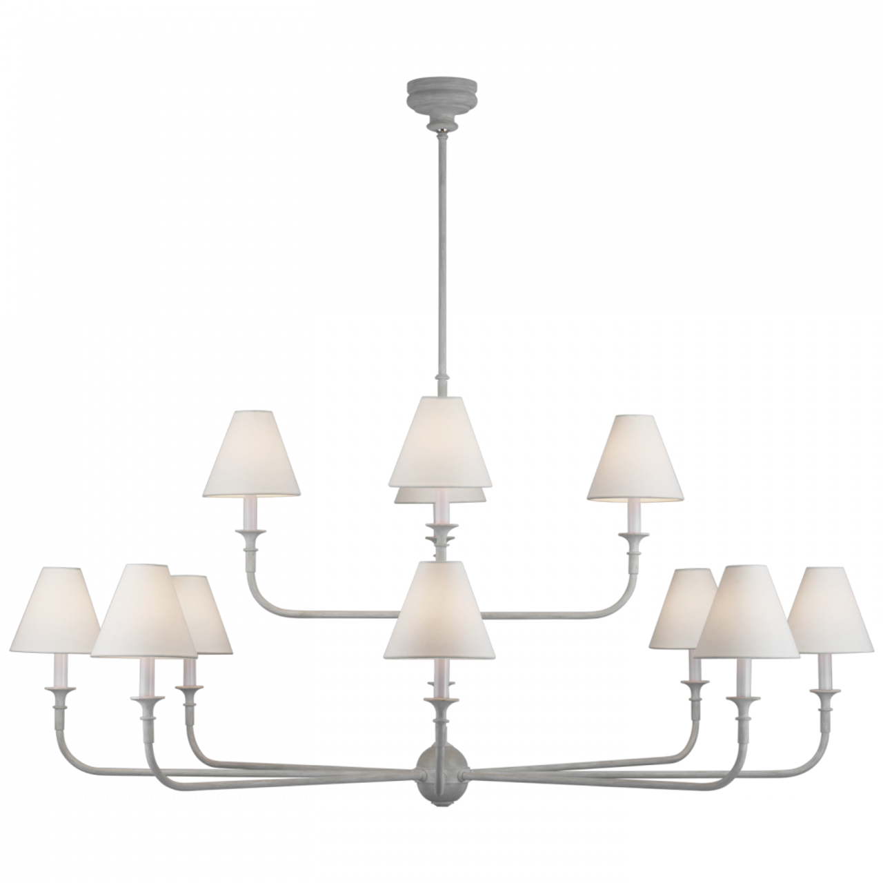 Piaf Grande Two-Tier Chandelier - Swedish Gray