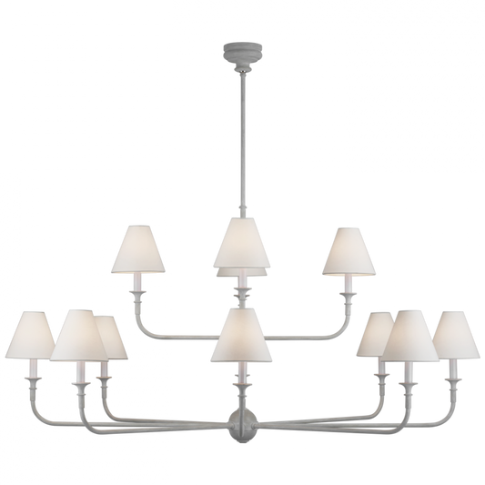 Piaf Grande Two-Tier Chandelier - Swedish Gray