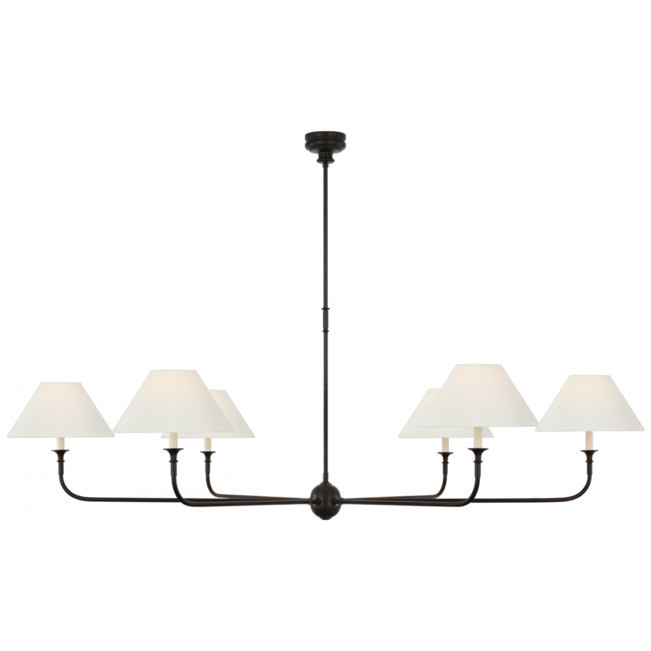 Piaf Oversized Chandelier - Aged Iron and Ebonized Oak