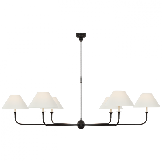 Piaf Oversized Chandelier - Aged Iron and Ebonized Oak