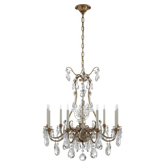 Yves Chandelier, 9-Light, Gilded Iron, 31"W (TOB 5470GI 2R51A)