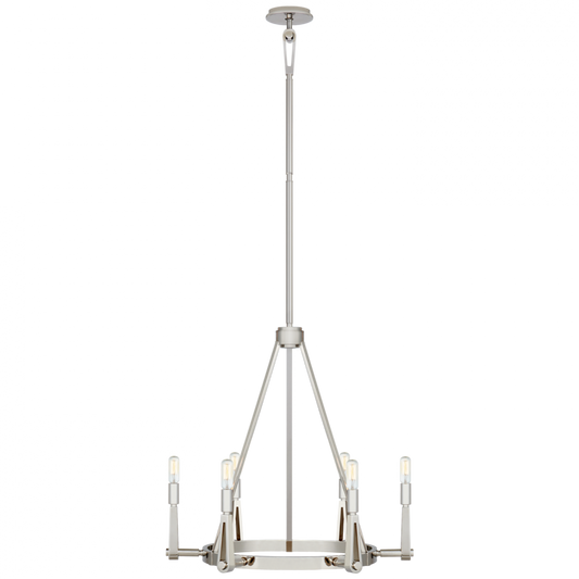 Alpha Chandelier, 6-Light, Polished Nickel, 27"W (TOB 5510PN CTZH9)