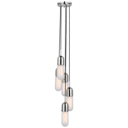 Junio Pendant, 5-Light, Polished Nickel, 25"H (TOB 5645PN-FG-5 D33F9)