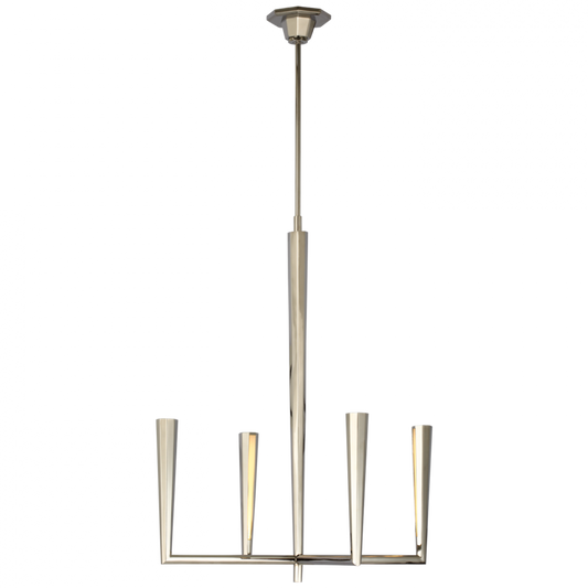 Galahad Small Chandelier, 1-Light, LED, Polished Nickel, 26"W (TOB 5710PN CU4A2)