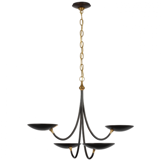 Keira Medium Chandelier - Hand-Rubbed Antique Brass and Bronze