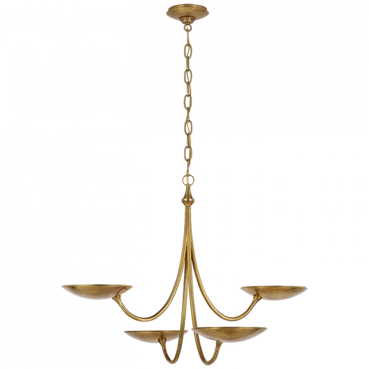 Keira Medium Chandelier - Hand-Rubbed Antique Brass