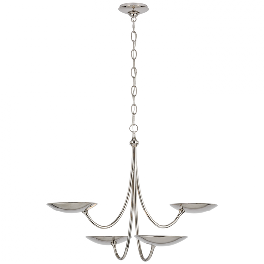 Keira Medium Chandelier - Polished Nickel