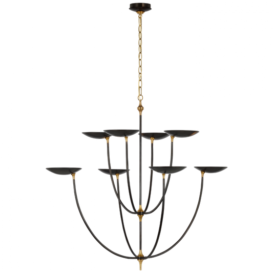 Keira XL Chandelier - Hand-Rubbed Antique Brass and Bronze