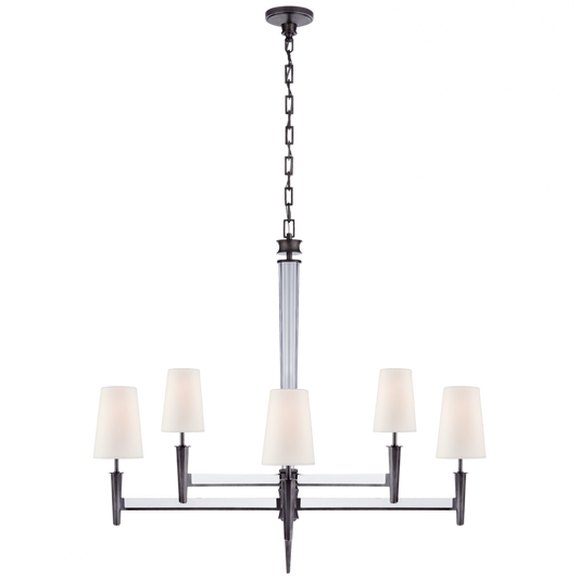 Lyra Chandelier, 8-Light, Bronze, Crystal, 42.5"W (TOB 5943BZ-L CPZQ7)