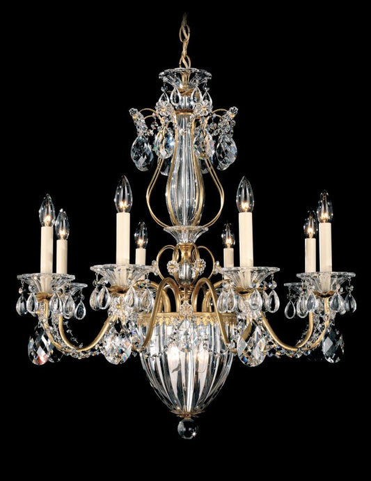 Bagatelle Chandelier, 11-Light, Antique Silver, Clear Heritage Crystal, 26.5"W (1248-48 13R6L)