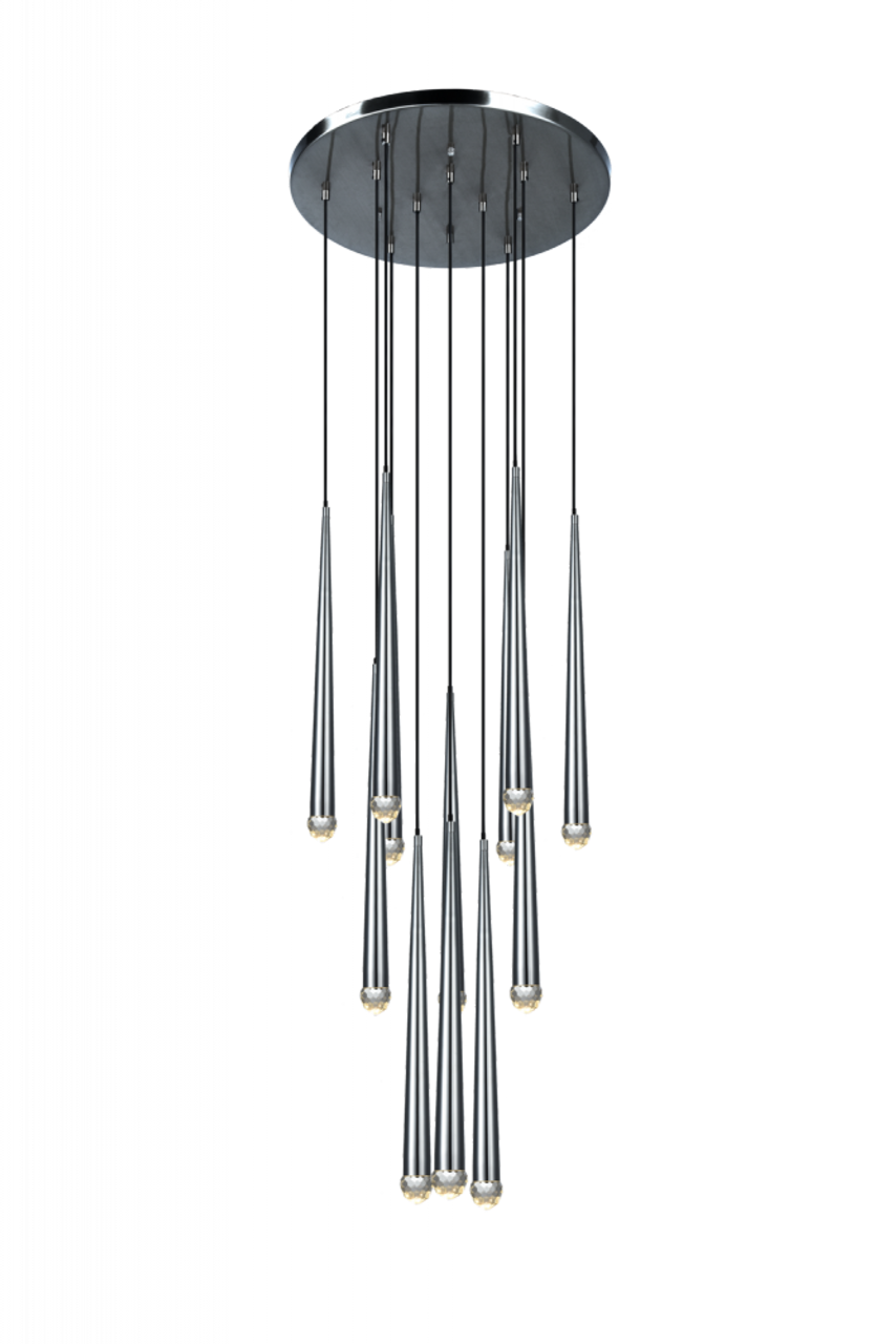 Renaie Pendant, 12-Light, LED, Chrome, 23.65"W (C62712CH 305UNAY)