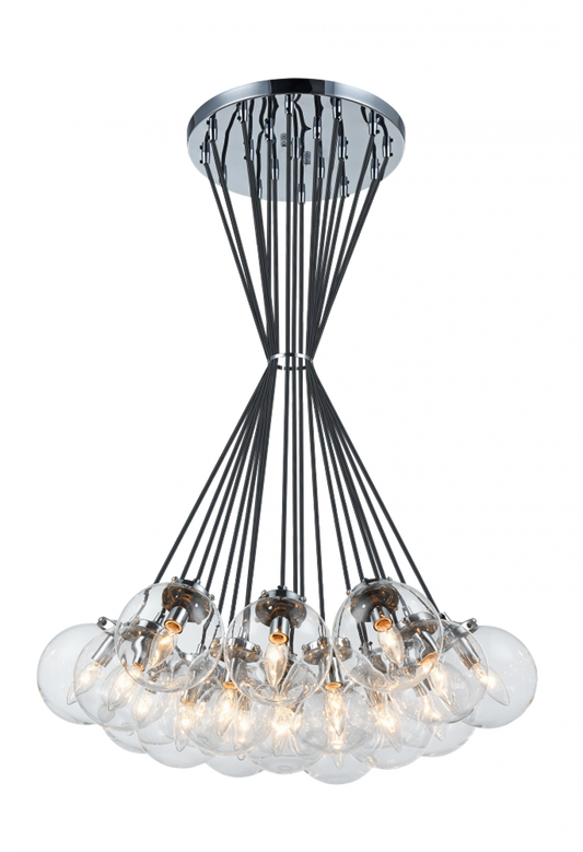 The Bougie Chandelier, 19-Light, Chrome, 29.5"W (C63019CHCL 305UQ8D)