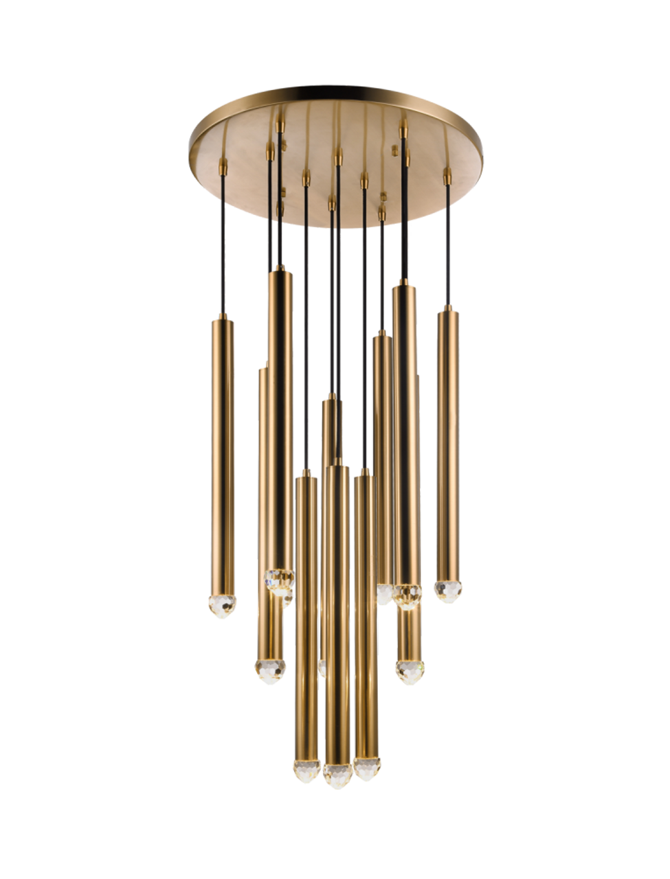 Reign LED Multi-Light Pendant, 12-Light, Brass, 23.63"W (C78312AG 305XK2W)