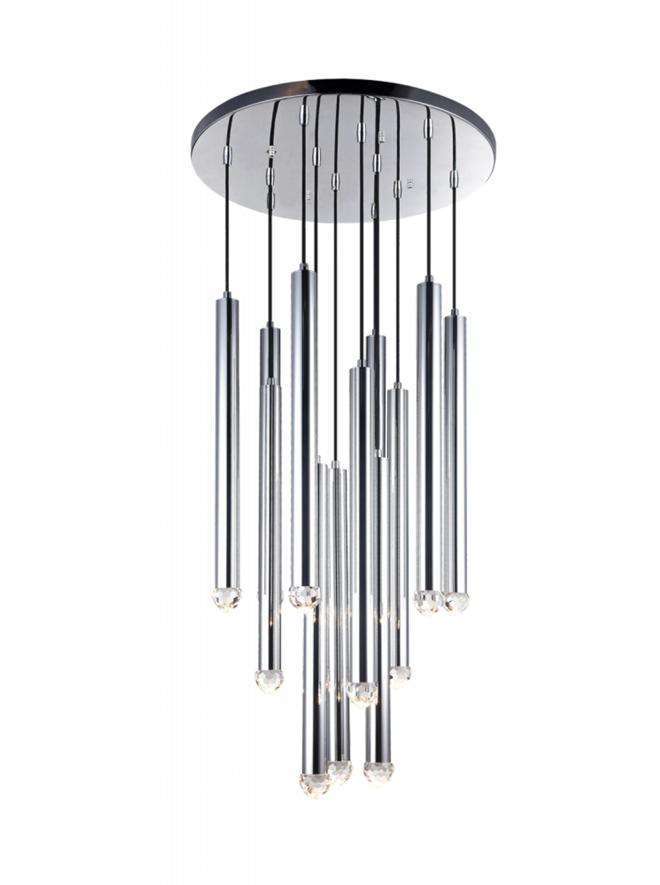 Reign LED Multi-Light Pendant, 12-Light, Chrome, 23.63"W (C78312CH 305XK2X)