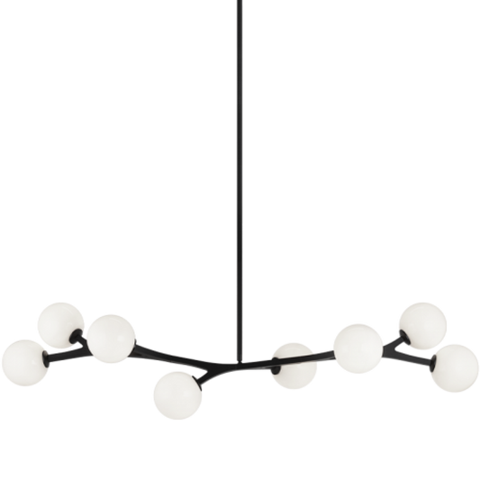 Rami Linear Suspension, 8-Light, Black, 54.9"W (C81508BKOP 305XPXA)