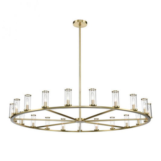 Revolve Chandelier, 21-Light, Natural Brass, Clear Glass, 60.38"D (CH309021NBCG 706TMPU)