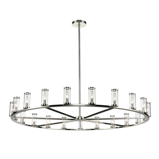 Revolve Chandelier, 21-Light, Polished Nickel, Clear Glass, 60.38"D (CH309021PNCG 706TMPV)