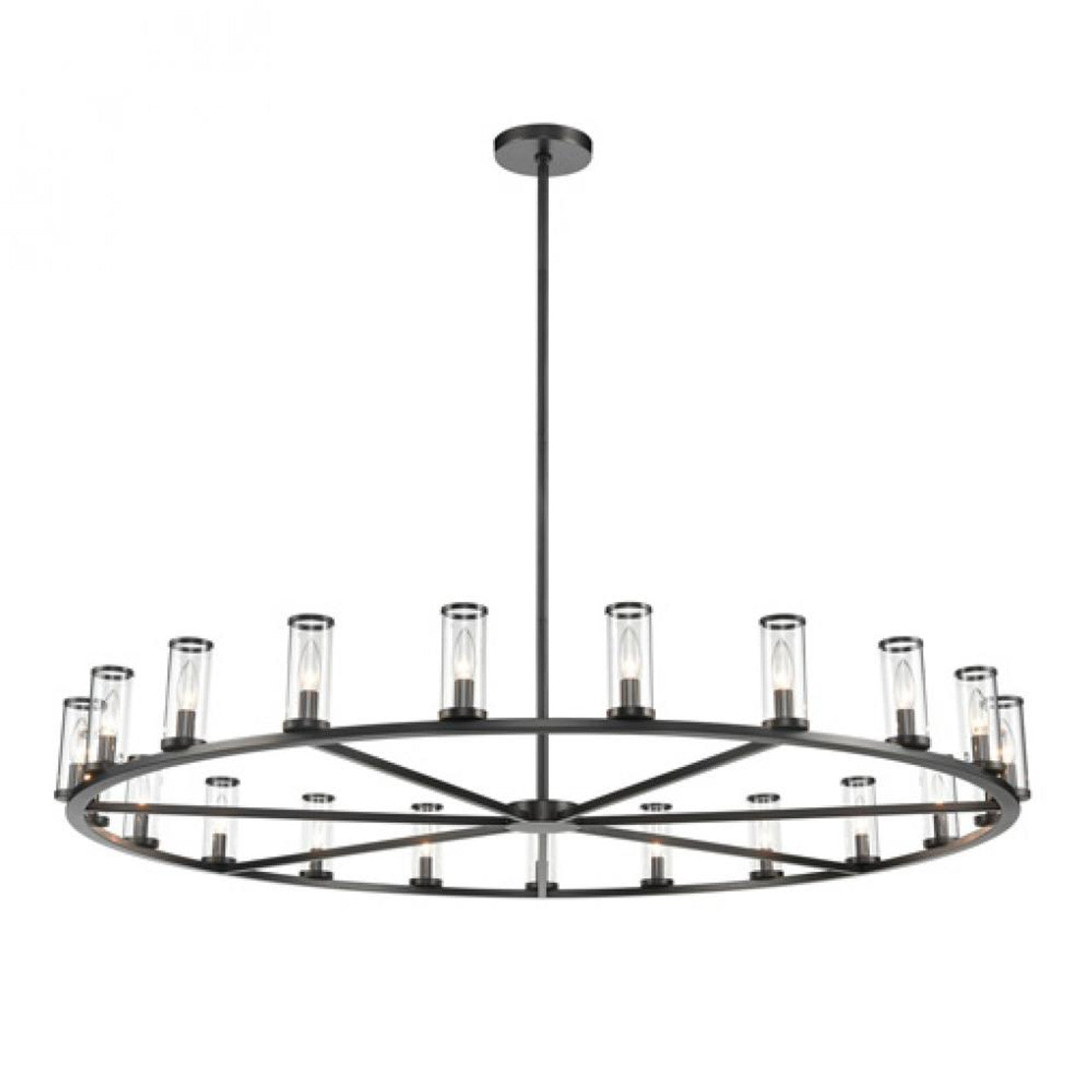 Revolve Chandelier, 21-Light, Urban Bronze, Clear Glass, 60.38"D (CH309021UBCG 706TMPW)