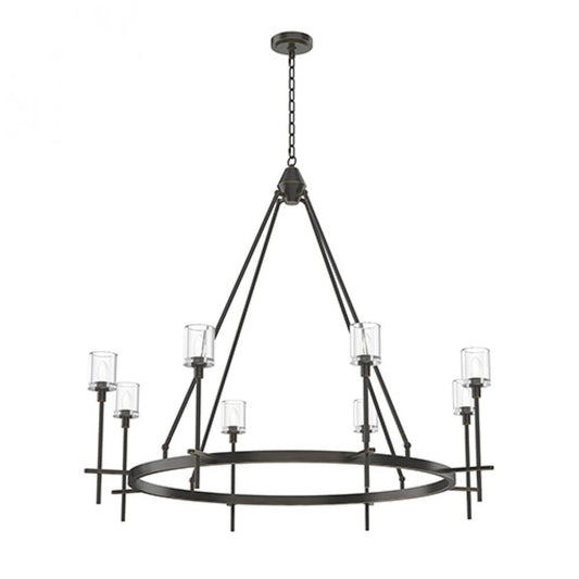 Salita Chandelier, 8-Light, Urban Bronze, Clear Crystal, 46"D (CH314308UBCC 706TNN2)