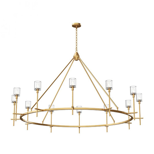 Salita Chandelier, 12-Light, Vintage Brass, Clear Crystal, 70.25"L (CH314312VBCC 706TNNH)