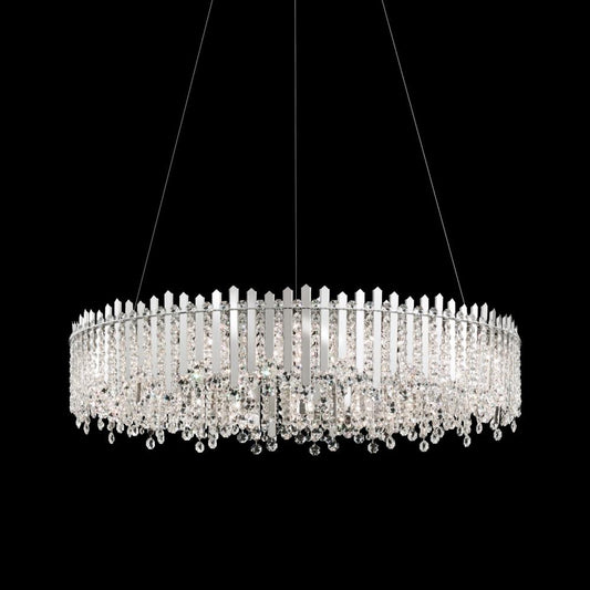 Chatter Pendant, 18-Light, Stainless Steel, Clear Swarovski Crystal, 36"W (MX8349N-401S 1J5VX2)