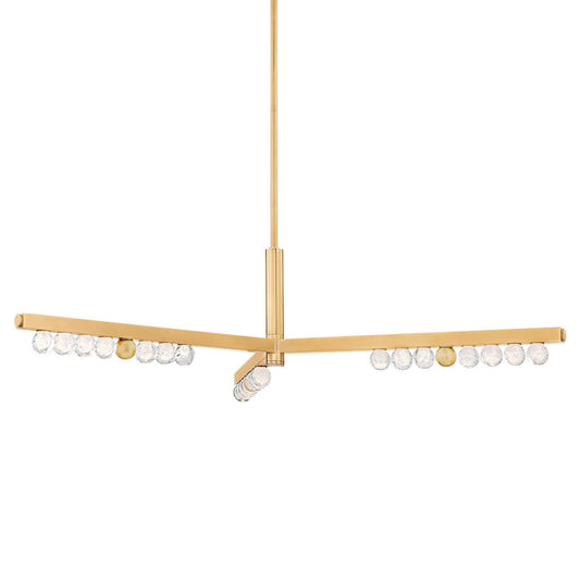 Annecy Chandelier, 3-Light, LED, Brass, 50.5"W (382-50-VB CZ7E)