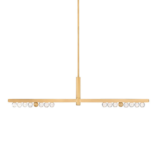 Annecy Linear Chandelier, 2-Light, LED, Brass, 6.25"W (382-51-VB CZ7F)