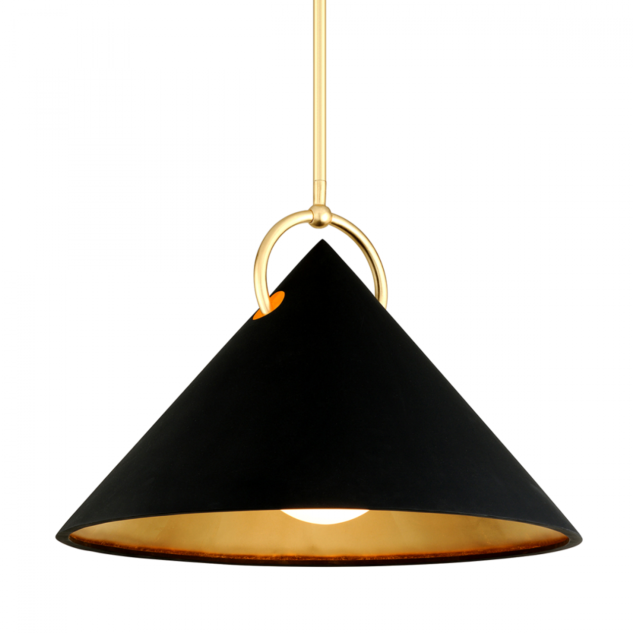 Charm Pendant, 1-Light, Black, Gold, 30"W (289-42-GL/SBK CY95)