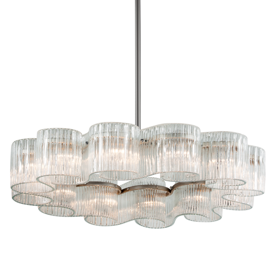 Circo Chandelier, 12-Light, Silver, 45.5"W (240-412-WSL CZ88)