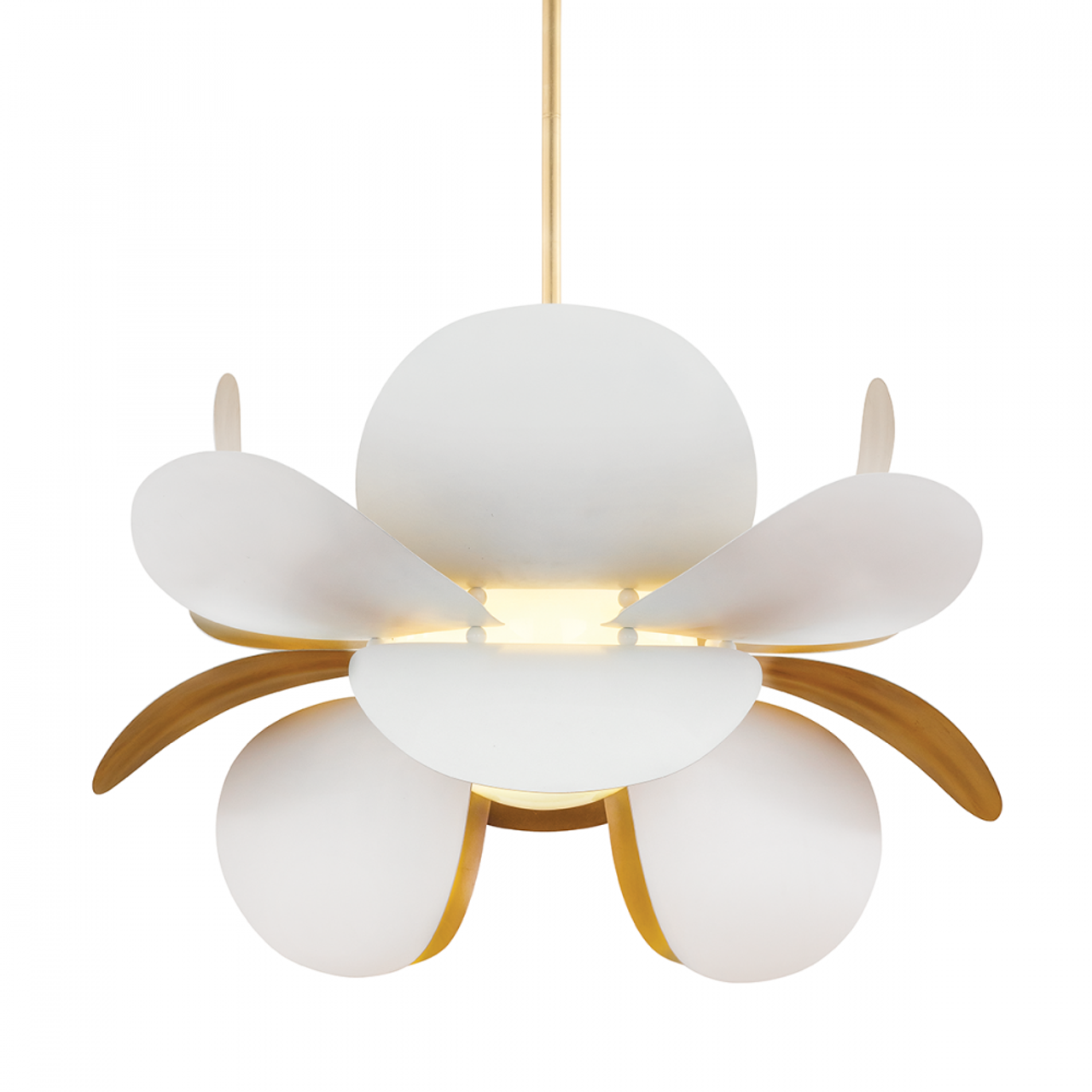 Ginger Pendant, 1-Light, Gold, White, 46"W (314-71-GL/SWH CY9H)