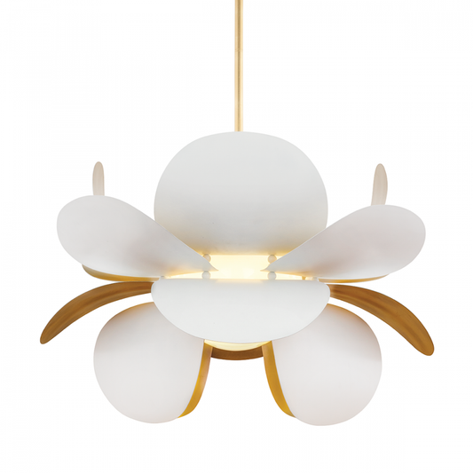 Ginger Pendant, 1-Light, Gold, White, 46"W (314-71-GL/SWH CY9H)