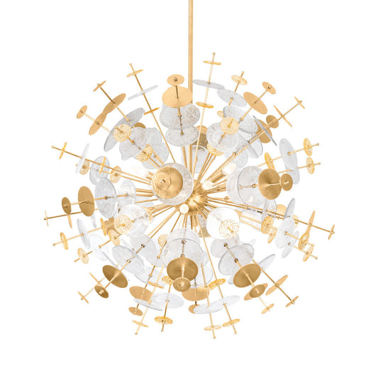 Gleason Chandelier, 12-Light, Gold, 40.5"W (371-37-VGL CYAL)