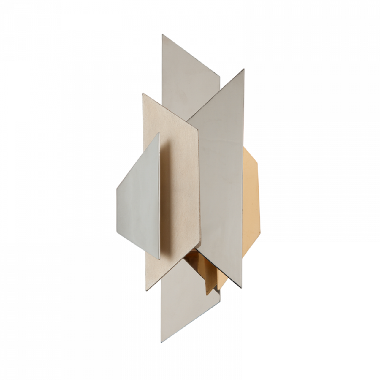 Modernist Wall Sconce, 1-Light, Gold, Silver, Steel, 18.5"H (207-11-SS/WSL/GL CY9T)