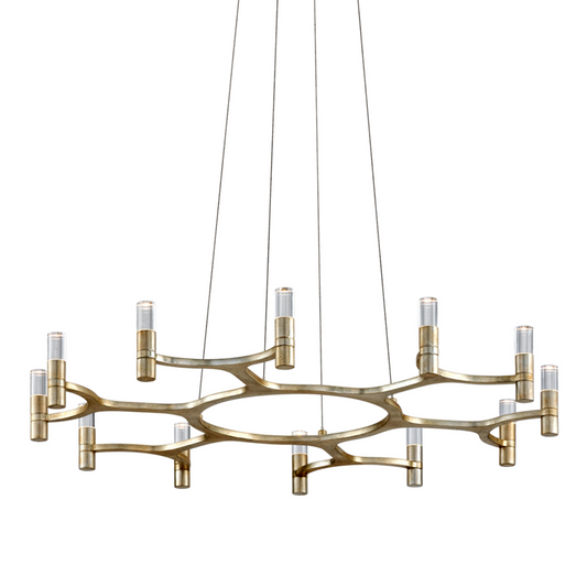 Nexus Chandelier, 12-Light, Silver, 38"W (258-012-WSL CZ8C)