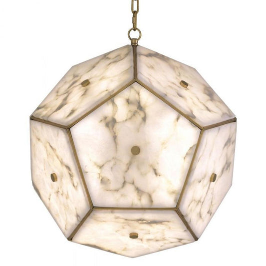 Gallo Pendant, 6-Light, Antique Brass, Alabaster, 23.62"W (115147UL YV0J03YYYY)