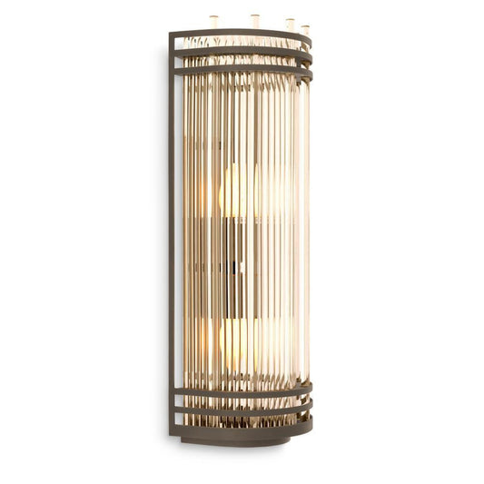 Gulf Wall Sconce, 2-Light, Large, Bronze, Clear Glass, 7.28"W (114468UL YV0J041YMR)